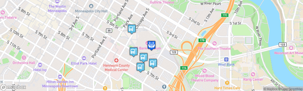 Static Map of Hubert H. Humphrey Metrodome