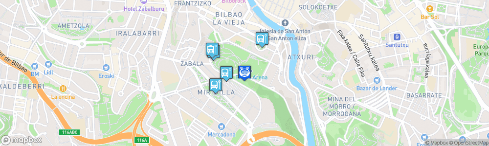 Static Map of Bilbao Arena