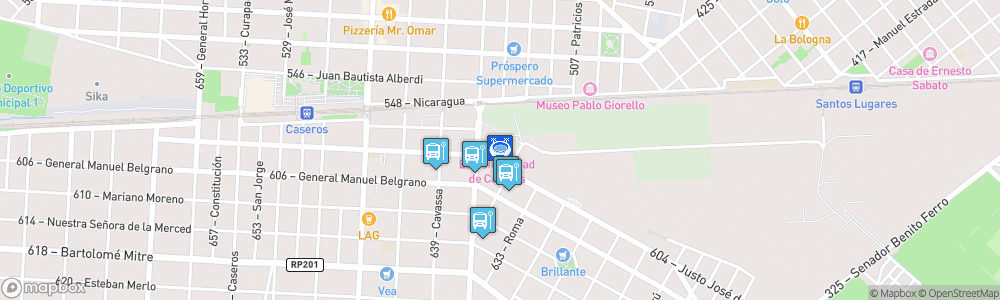 Static Map of Estadio Ciudad de Caseros