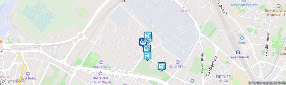 Static Map of New Fiorentina Stadium