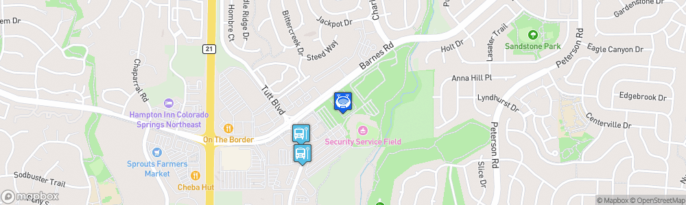 Static Map of Switchbacks Training Stadium