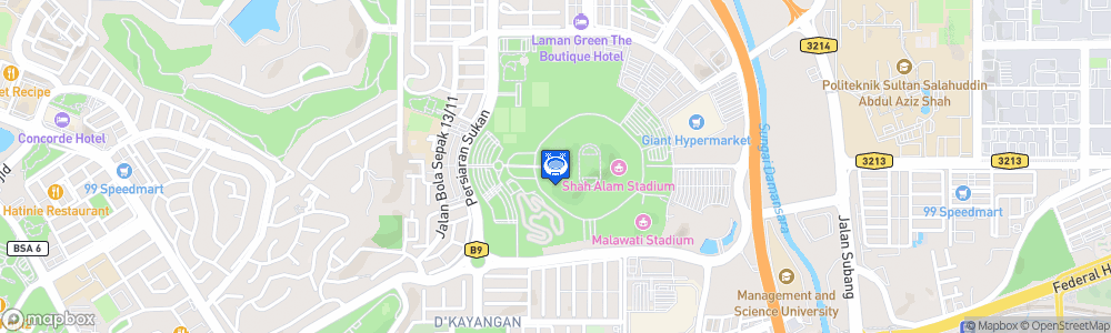 Static Map of Shah Alam Stadium