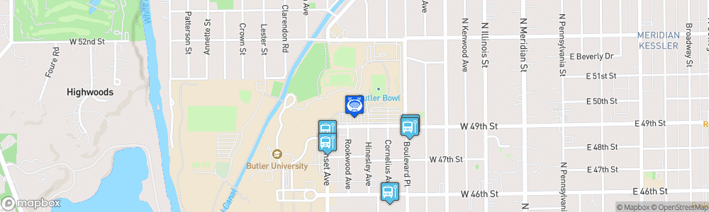 Static Map of Hinkle Fieldhouse