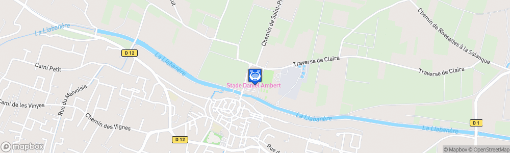 Static Map of Stade Daniel-Ambert