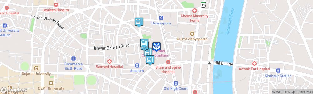 Static Map of Sardar Patel Stadium