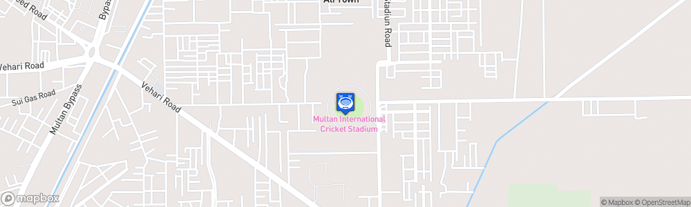 Static Map of Multan Cricket Stadium