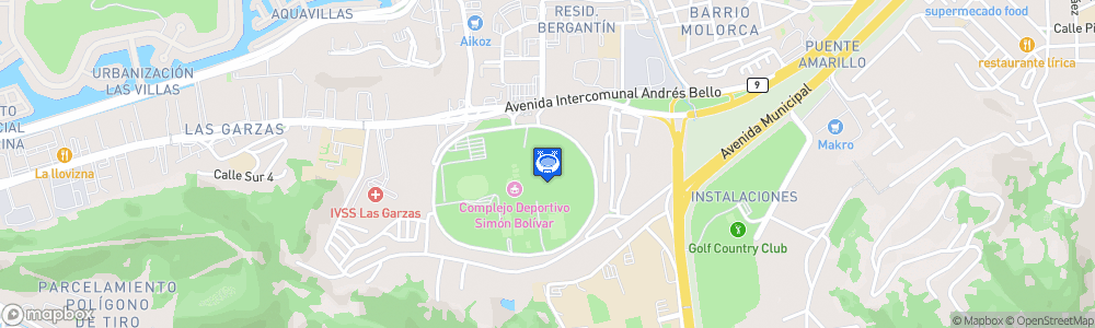 Static Map of Estadio José Antonio Anzoátegui