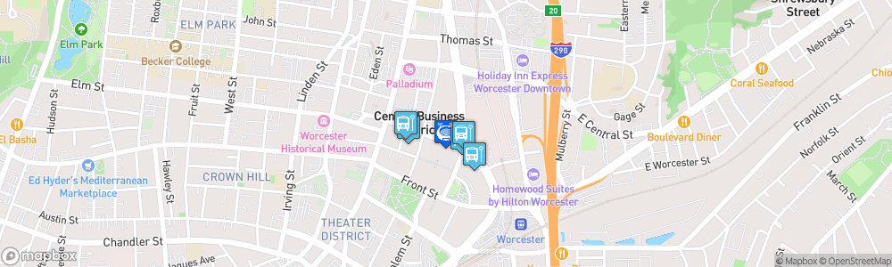 Static Map of DCU Center Arena & Convention Center