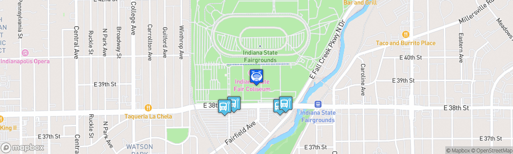 Static Map of Indiana Farmers Coliseum