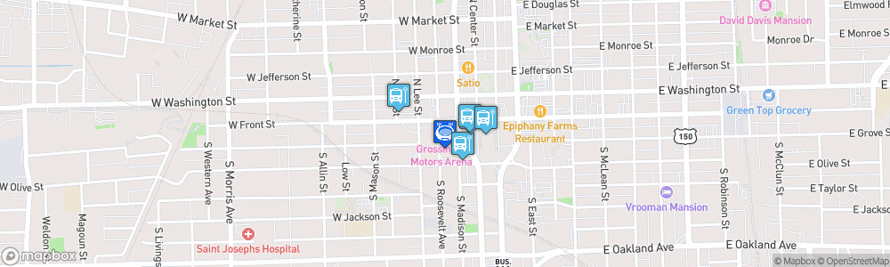 Static Map of Grossinger Motors Arena