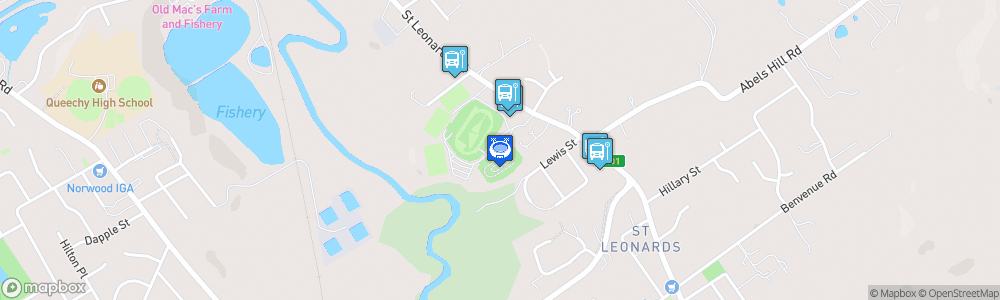 Static Map of Launceston BMX track