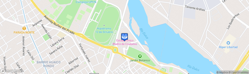 Static Map of Estadio Único de Santiago del Estero