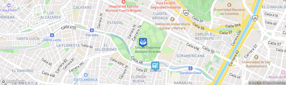 Static Map of Estadio Atanasio Girardot