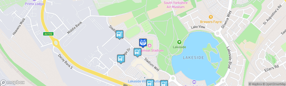 Static Map of Keepmoat Stadium