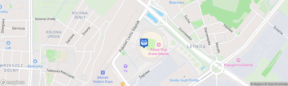 Static Map of Stadion Energa Gdańsk