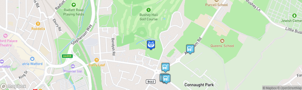 Static Map of Watford Stadium