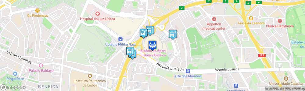 Static Map of Estádio da Luz