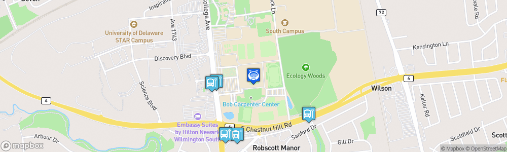 Static Map of Delaware Stadium