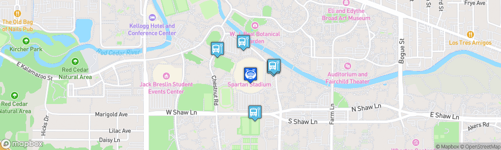 Static Map of Spartan Stadium, Michigan