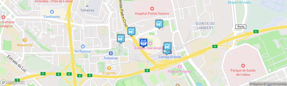 Static Map of Estádio José Alvalade XXI