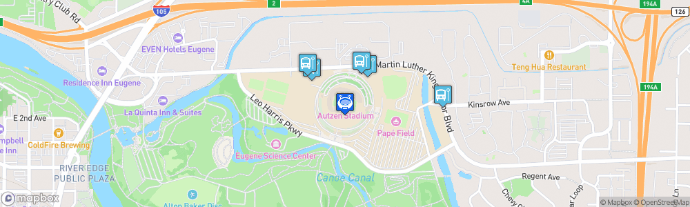 Static Map of Autzen Stadium