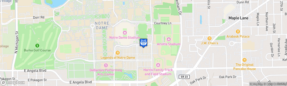 Static Map of Edmund P. Joyce Athletic & Convocation Center