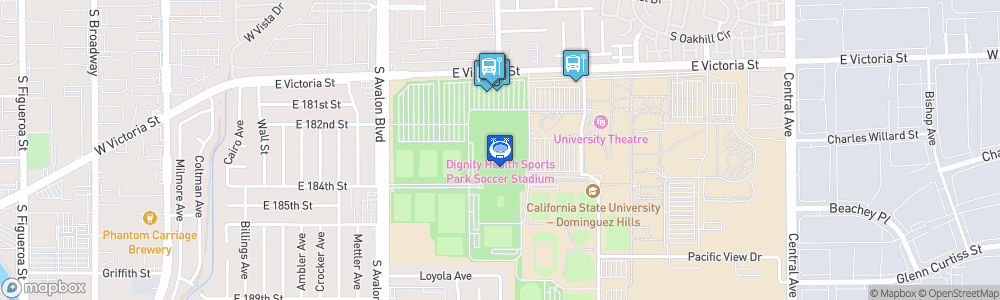 Static Map of Dignity Health Sports Park