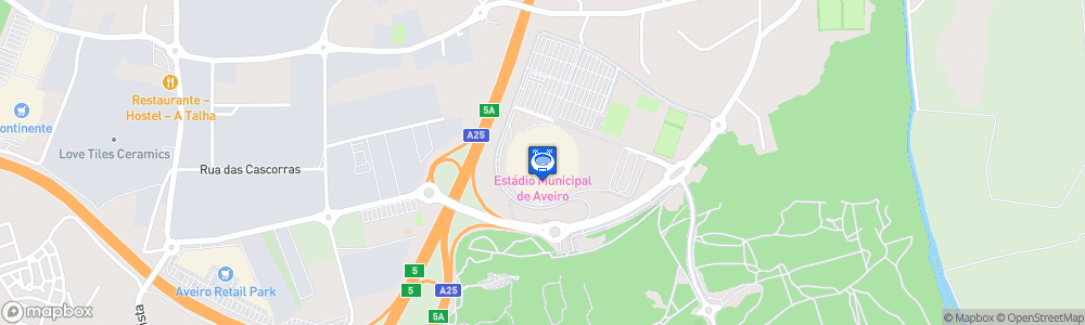 Static Map of Estádio Municipal de Aveiro