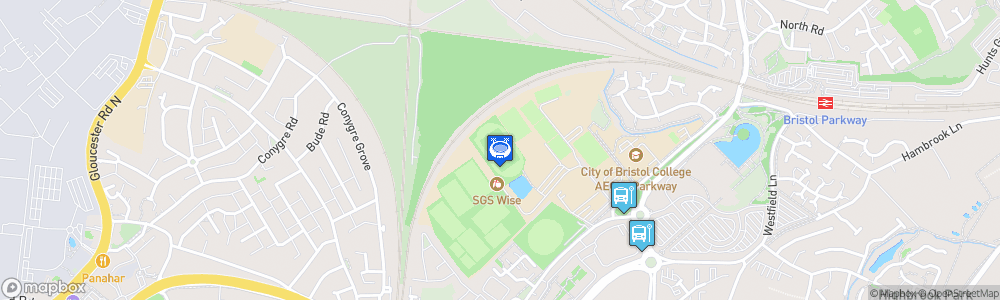 Static Map of Stoke Gifford Stadium