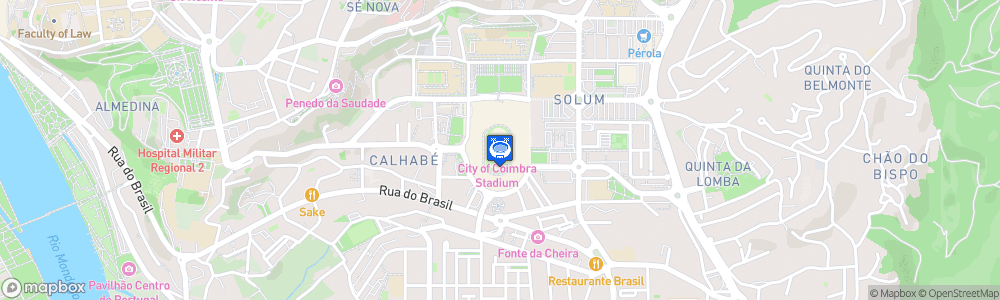 Static Map of Estádio Cidade de Coimbra