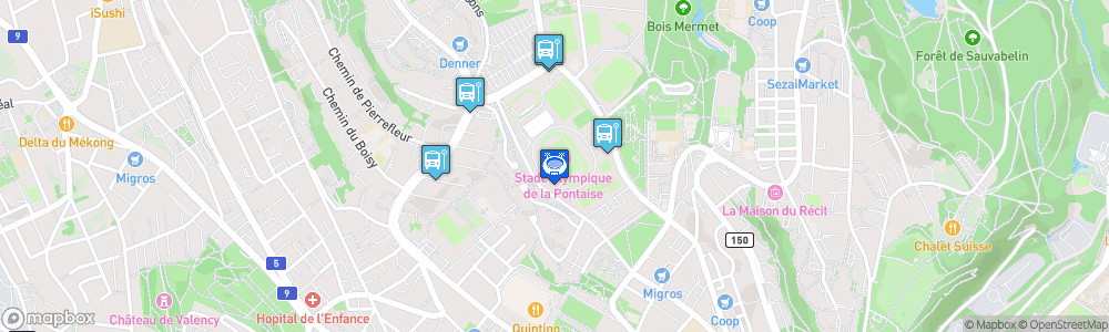 Static Map of Stade olympique de la Pontaise