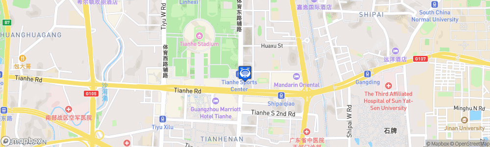 Static Map of Guangzhou Evergrande Football Stadium
