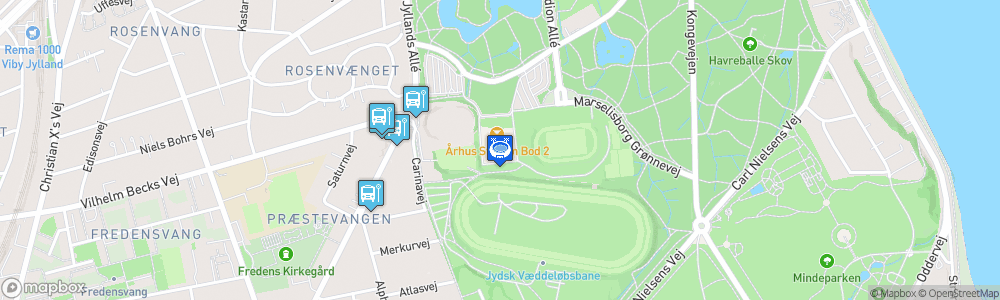 Static Map of Aarhus Idrætspark