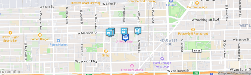 Static Map of United Center