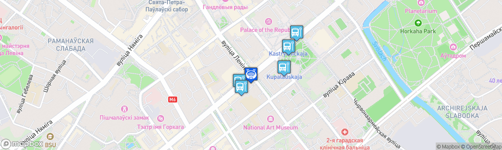 Static Map of National Stadium of Belarus