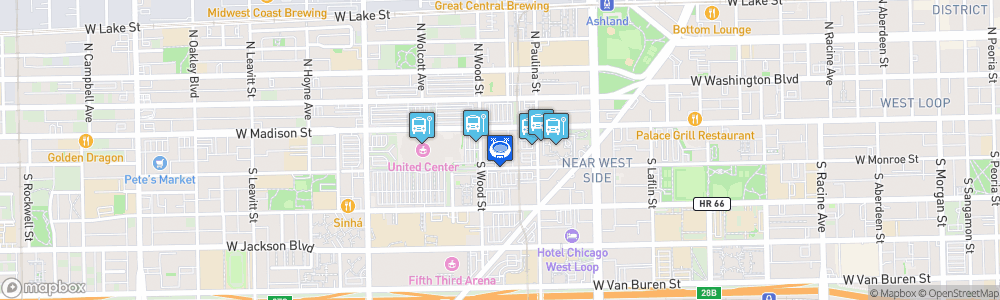 Static Map of New United Center