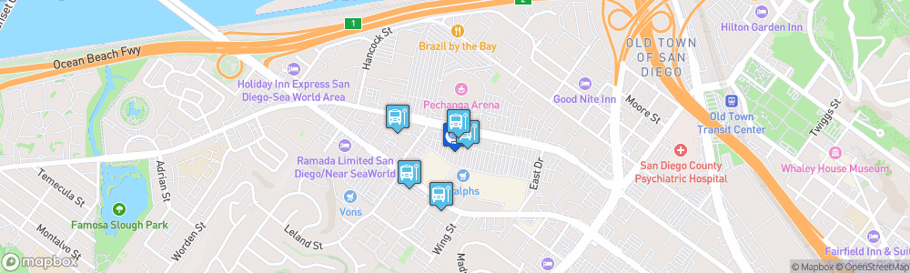 Static Map of San Diego Loyal SC Stadium