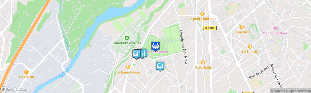 Static Map of Parc des Sports - Annecy