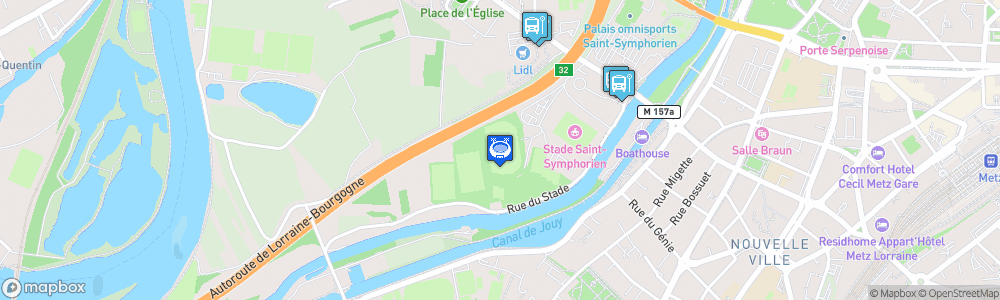 Static Map of Stade d’athlétisme Dezavelle