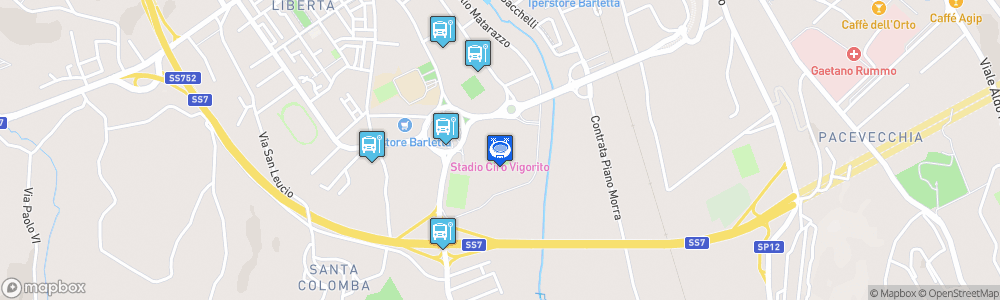 Static Map of Stadio Ciro Vigorito