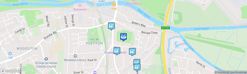 Static Map of London Road Stadium