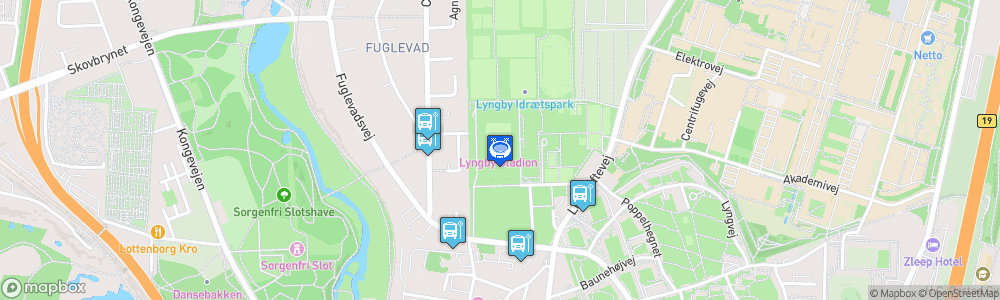 Static Map of Lyngby Stadion