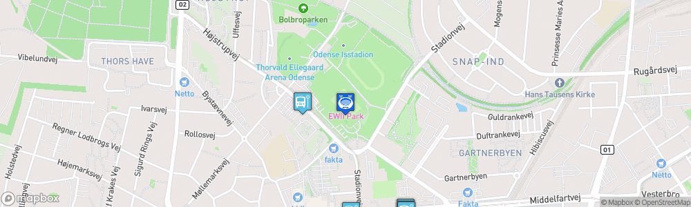 Static Map of Odense Stadion