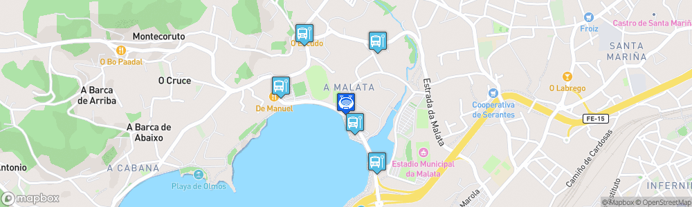 Static Map of Polideportivo A Malata