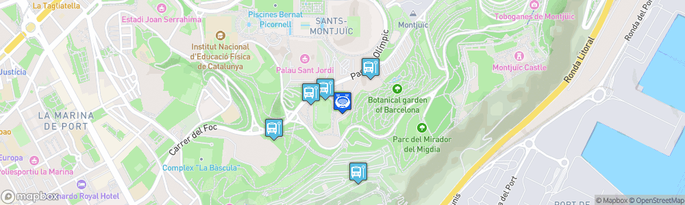 Static Map of Complejo Deportivo Municipal Pau Negre