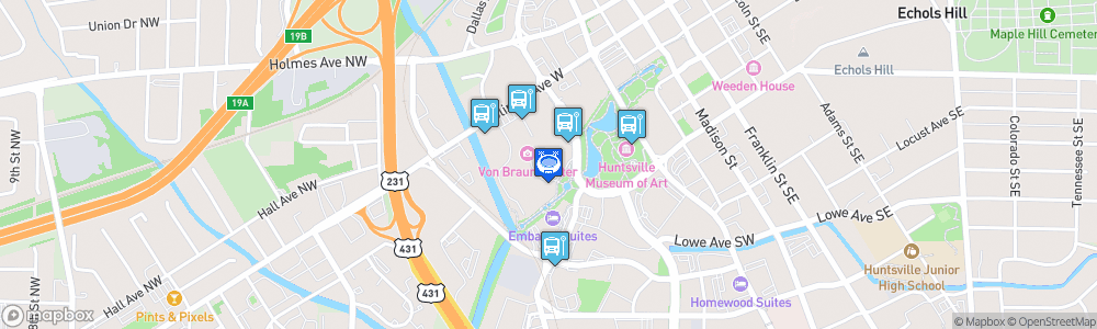 Static Map of Von Braun Center