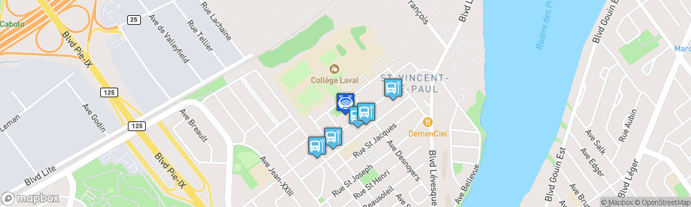 Static Map of Colisée de Laval