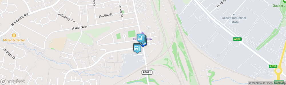 Static Map of Gresty Road