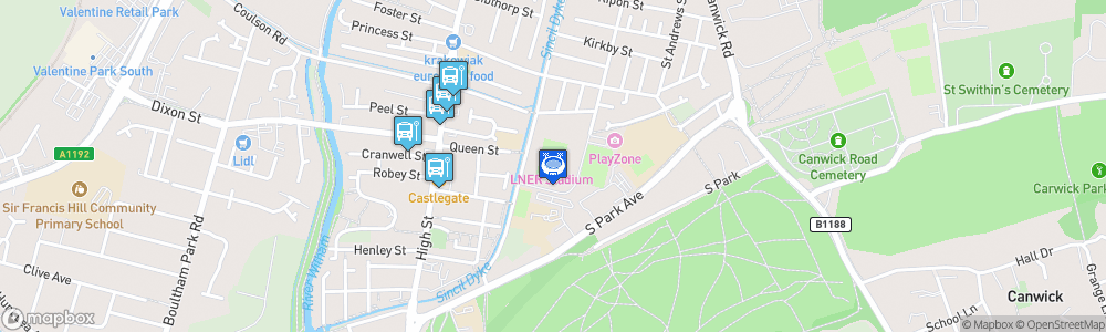 Static Map of LNER Stadium