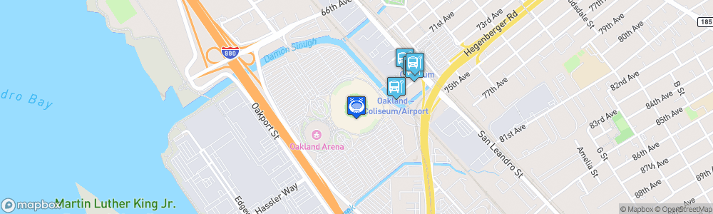 Static Map of Oakland–Alameda County Coliseum